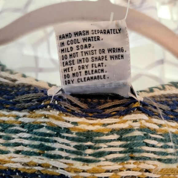 I.C. Isaacs 1990s Womens Knit Sweater Vest Small Fair Isle Vintage Deadstock New - Picture 6 of 8